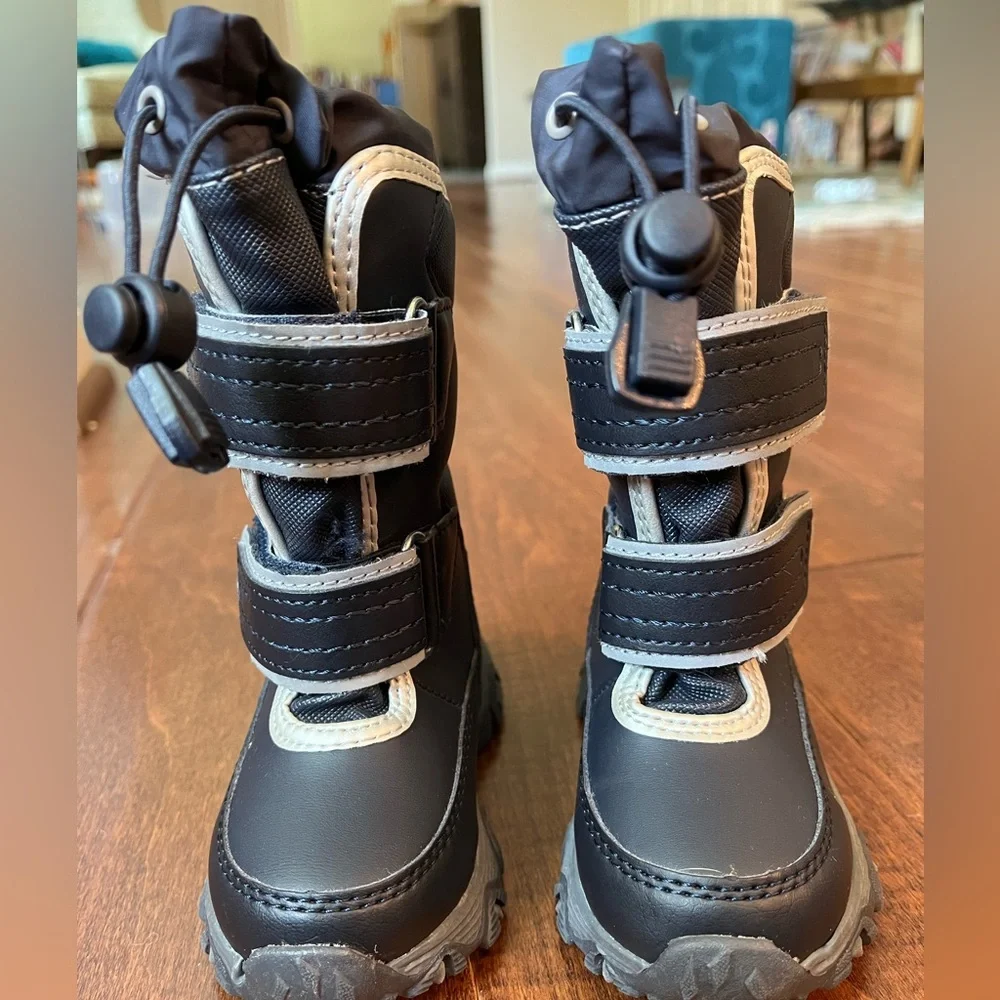 Land’s End Kids Black Unisex Snow Flurry Winter Snow Boots Size 5
